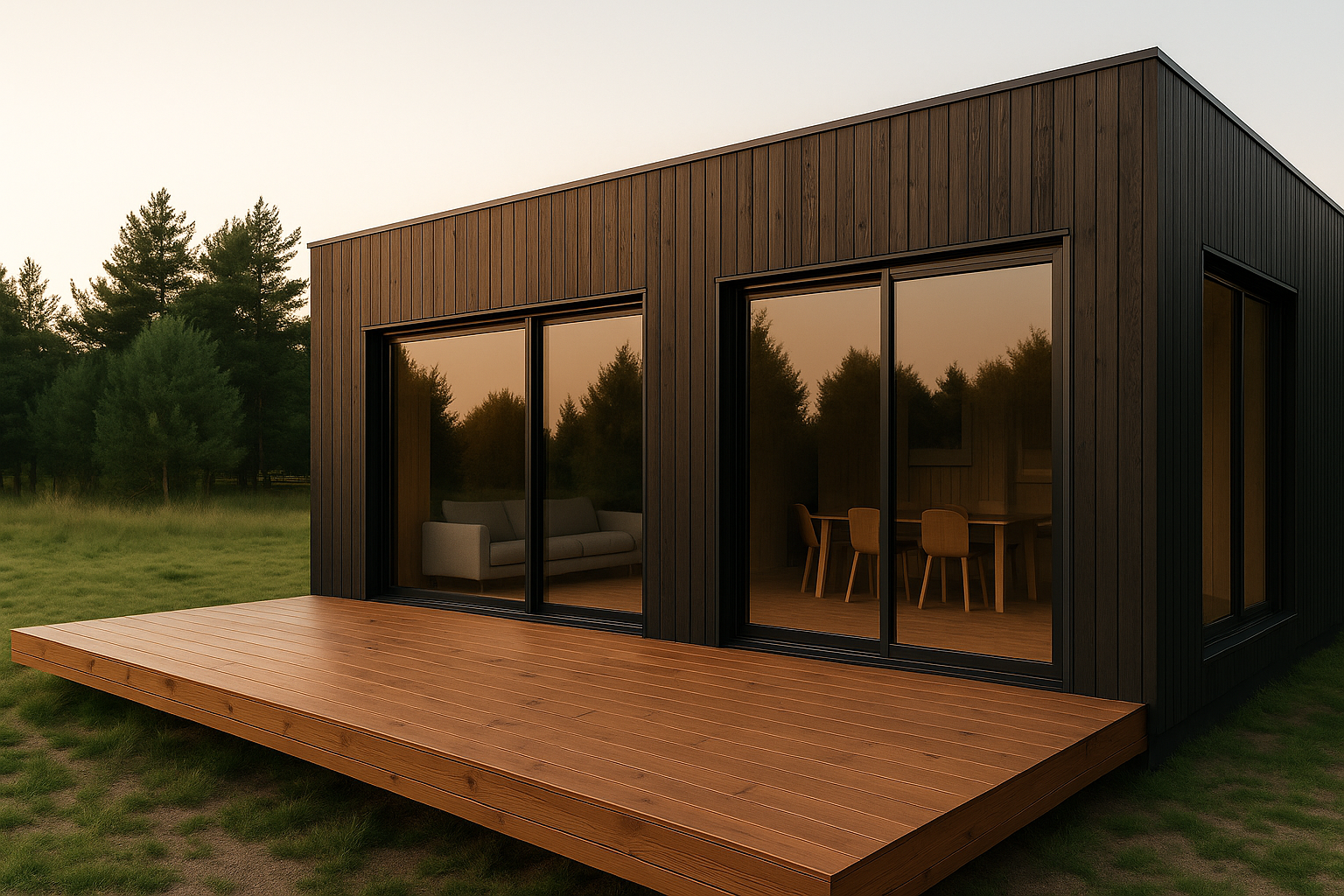 Modern architectural cabin